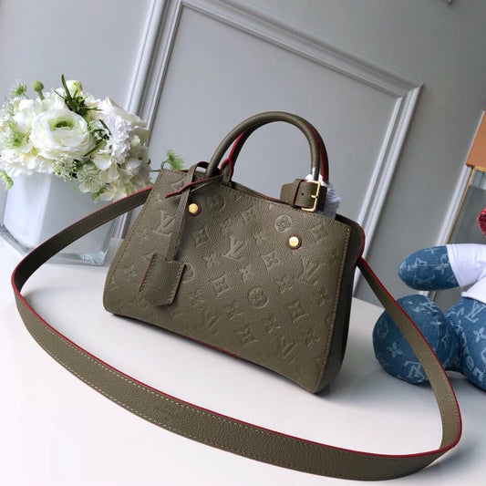 m41053 montaigne pm monogram empreinte 29cm dark green shoulder bag cross body bags handbag