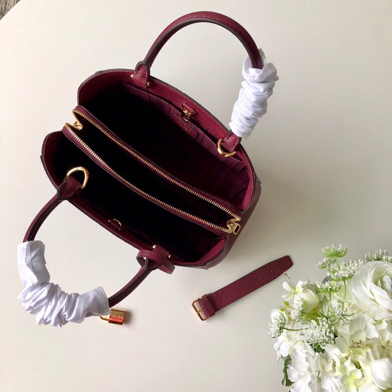 m41053 montaigne pm monogram empreinte 29cm maroon shoulder bag cross body bags handbag