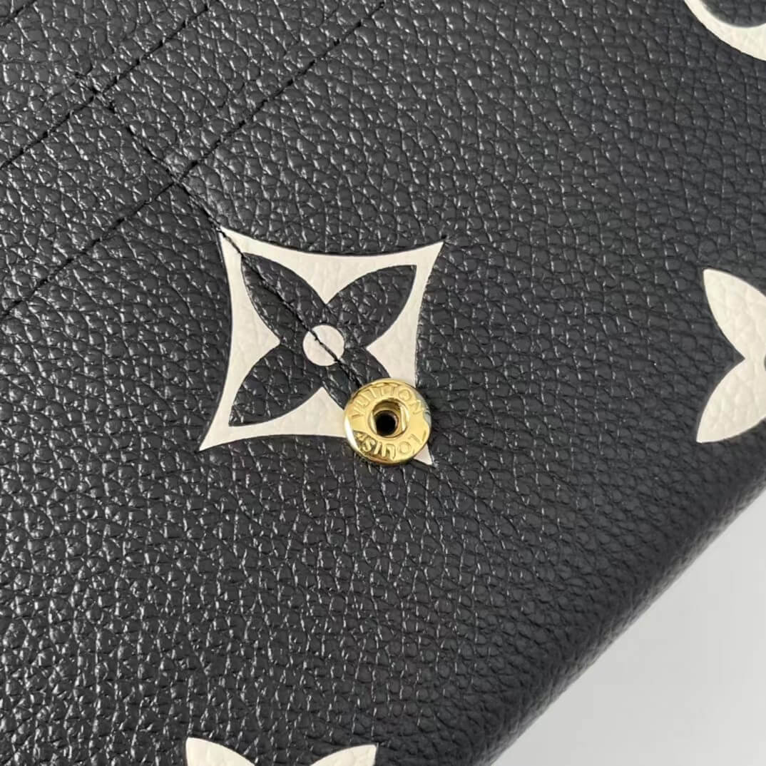 m41894 zippy wallet rose red monogram clutch bag women purse 19cm black