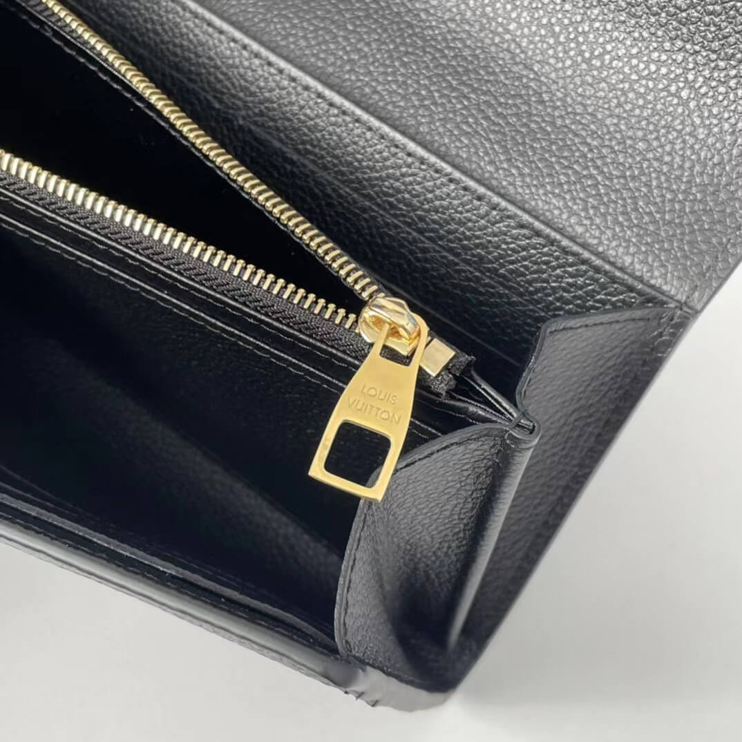 m41894 zippy wallet rose red monogram clutch bag women purse 19cm black