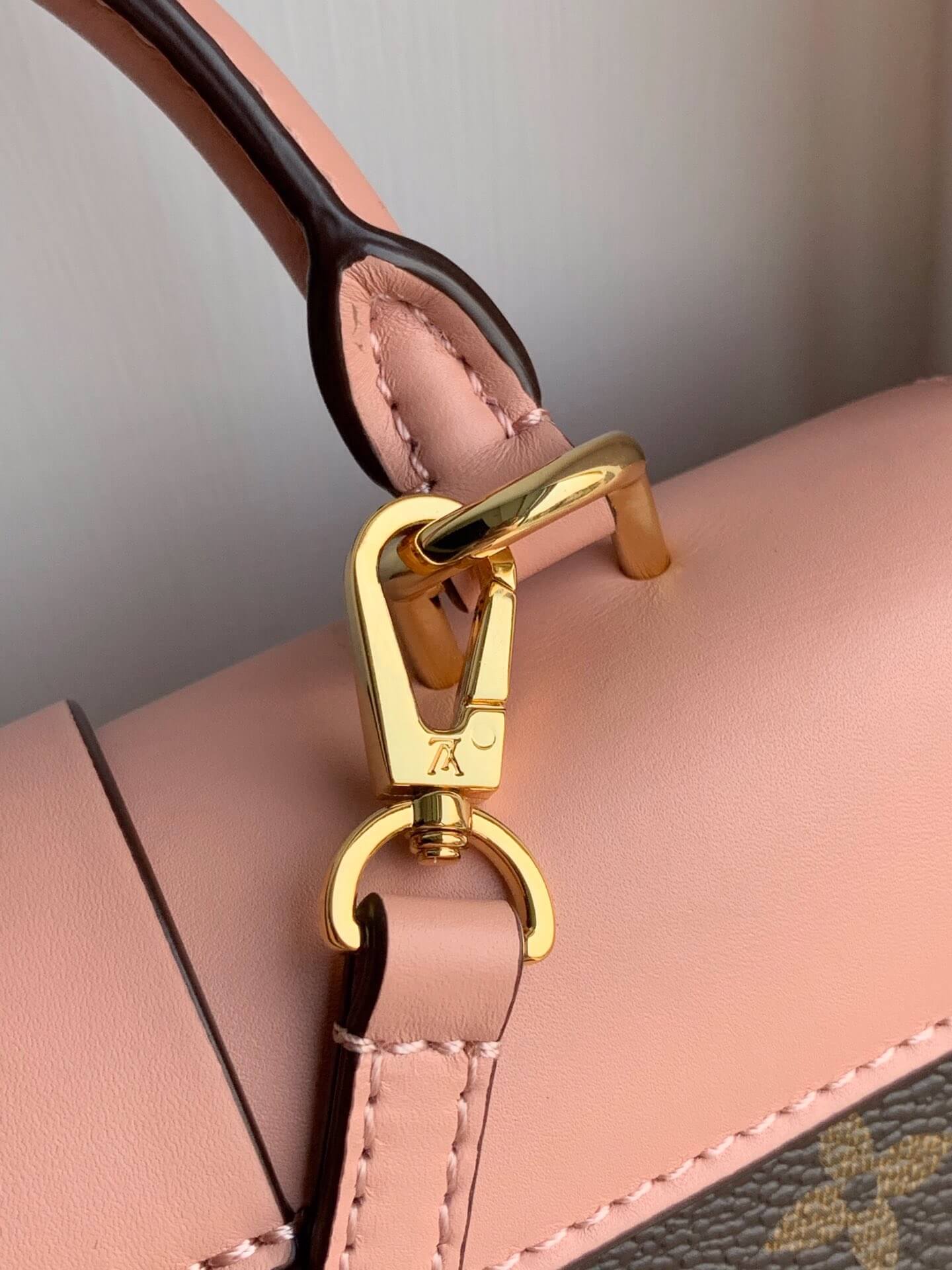 m44080 locky bb handbag shoulder bag cross body bags pink calfskin monogram