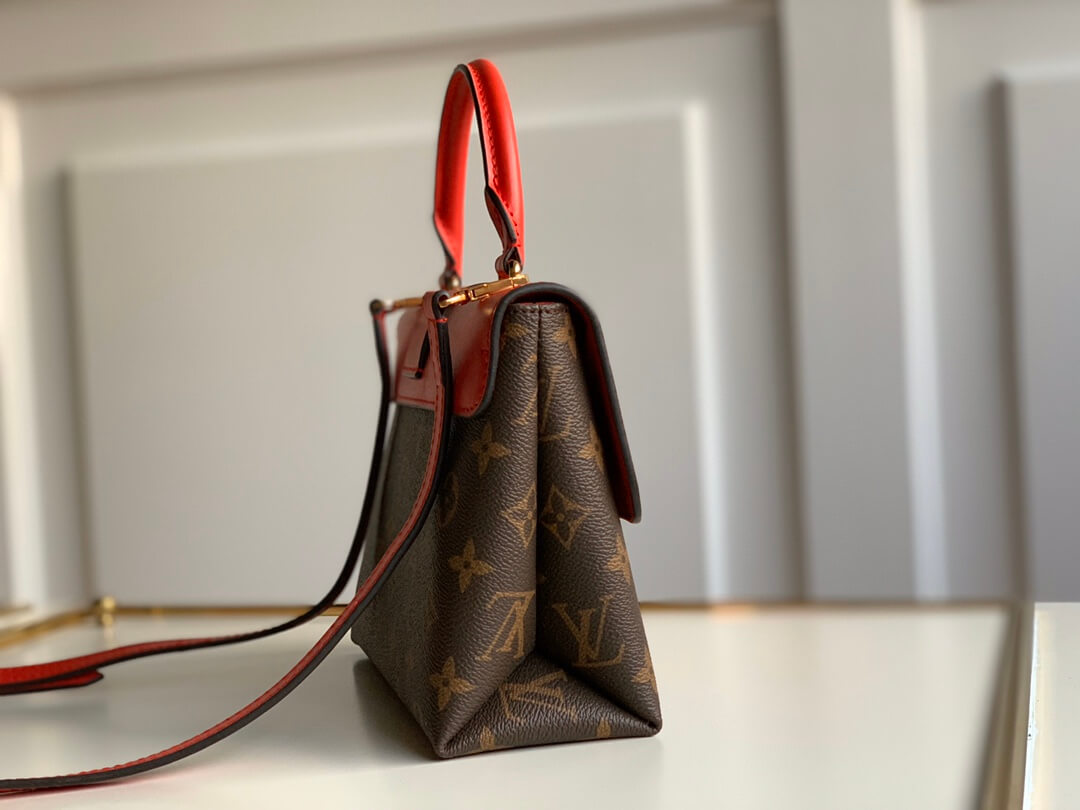 m44322 locky bb handbag shoulder bag cross body bags red calfskin monogram