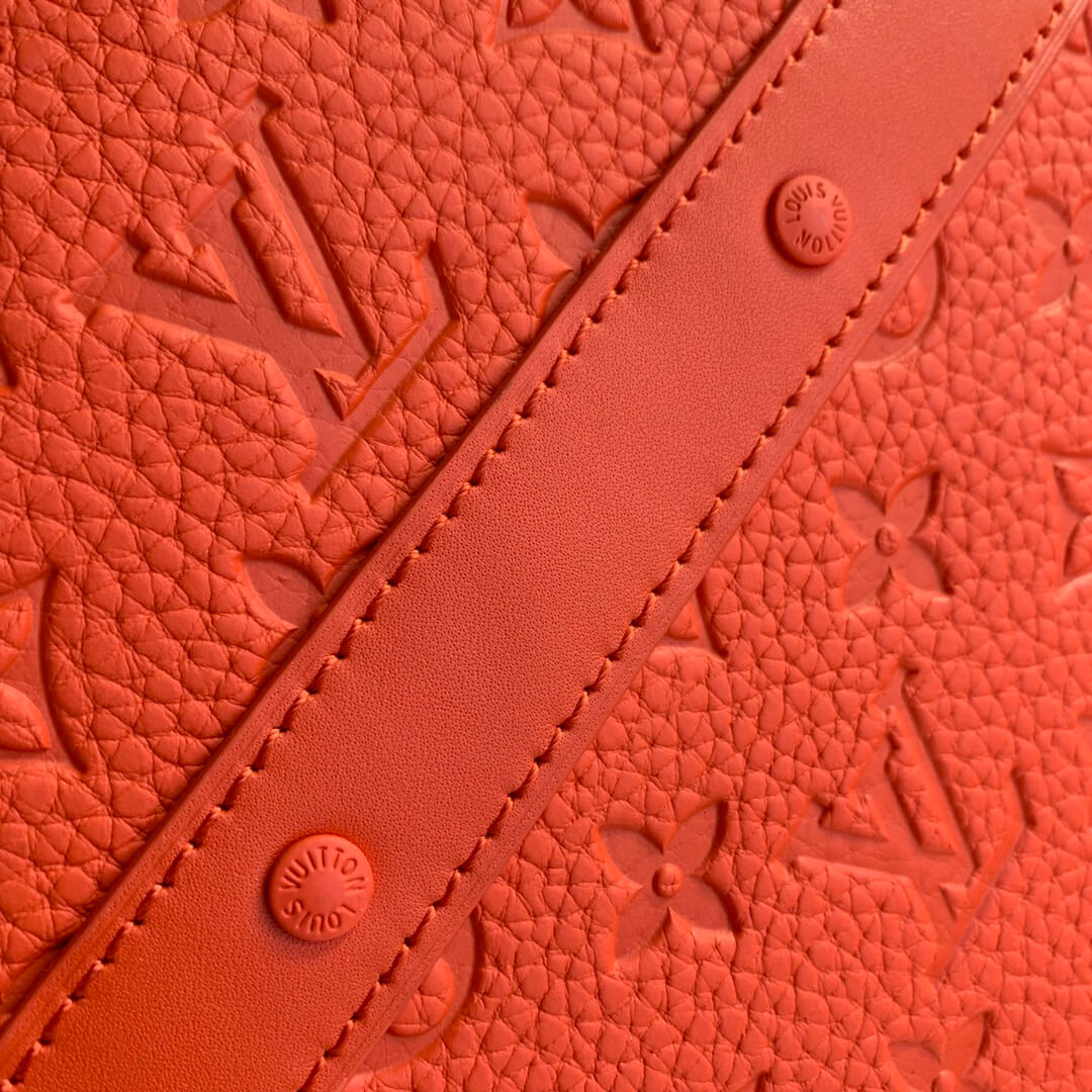 m44752 bumbag boxed package monogram 36cm orange cowhide real leather classic and exquisite box bag