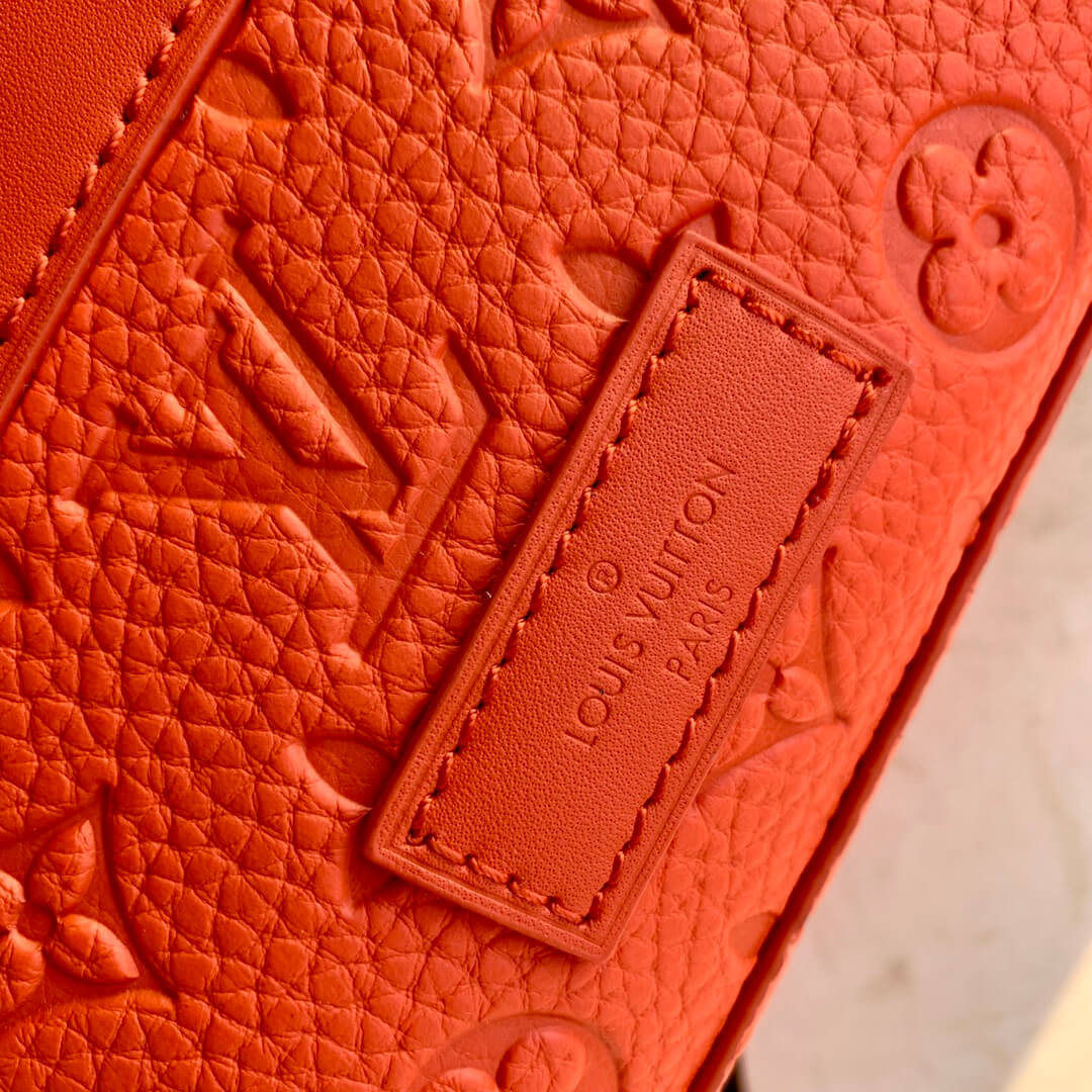 m44752 bumbag boxed package monogram 36cm orange cowhide real leather classic and exquisite box bag