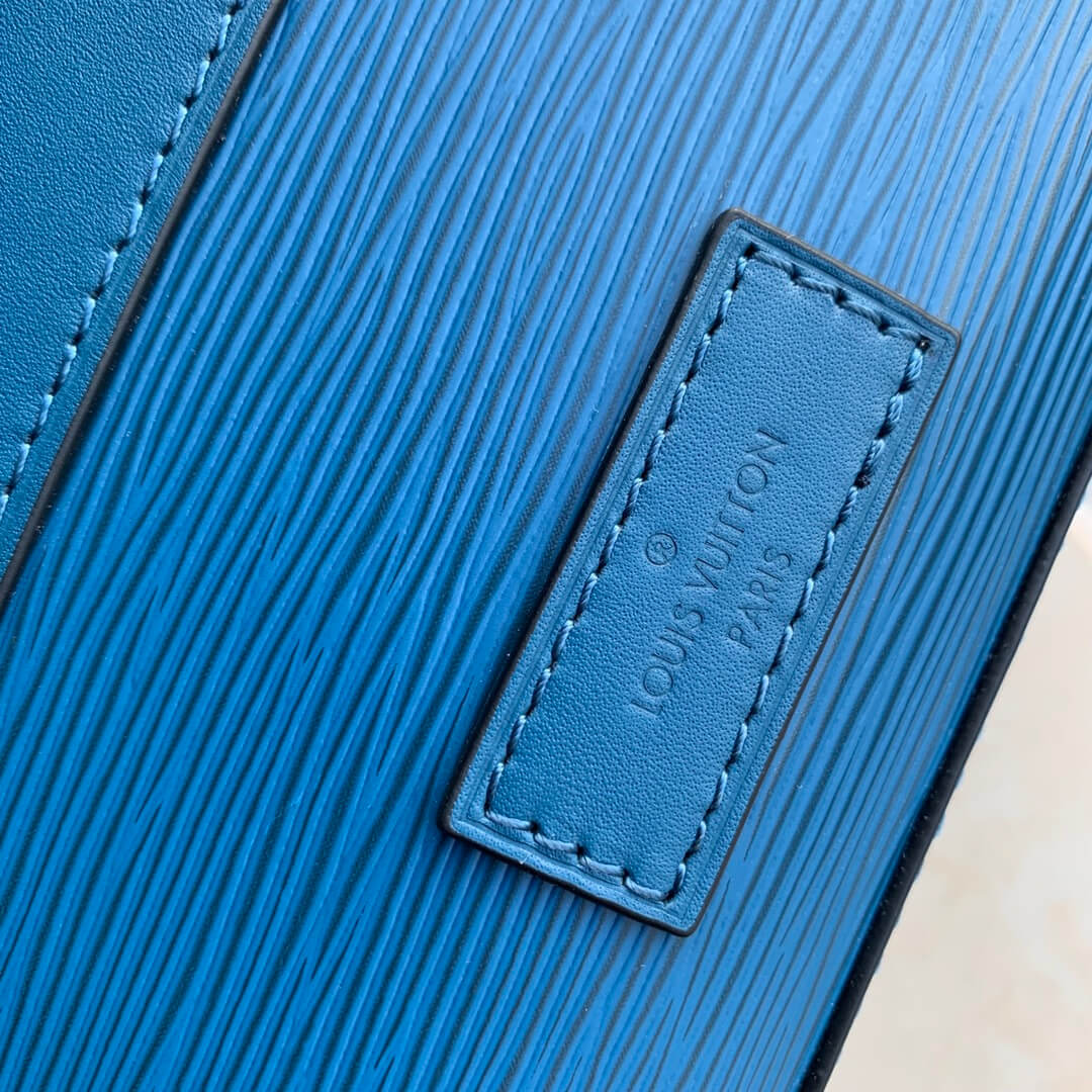 m44752 soft trunk pm 26cm monogram blue water ripple cowhide real leather