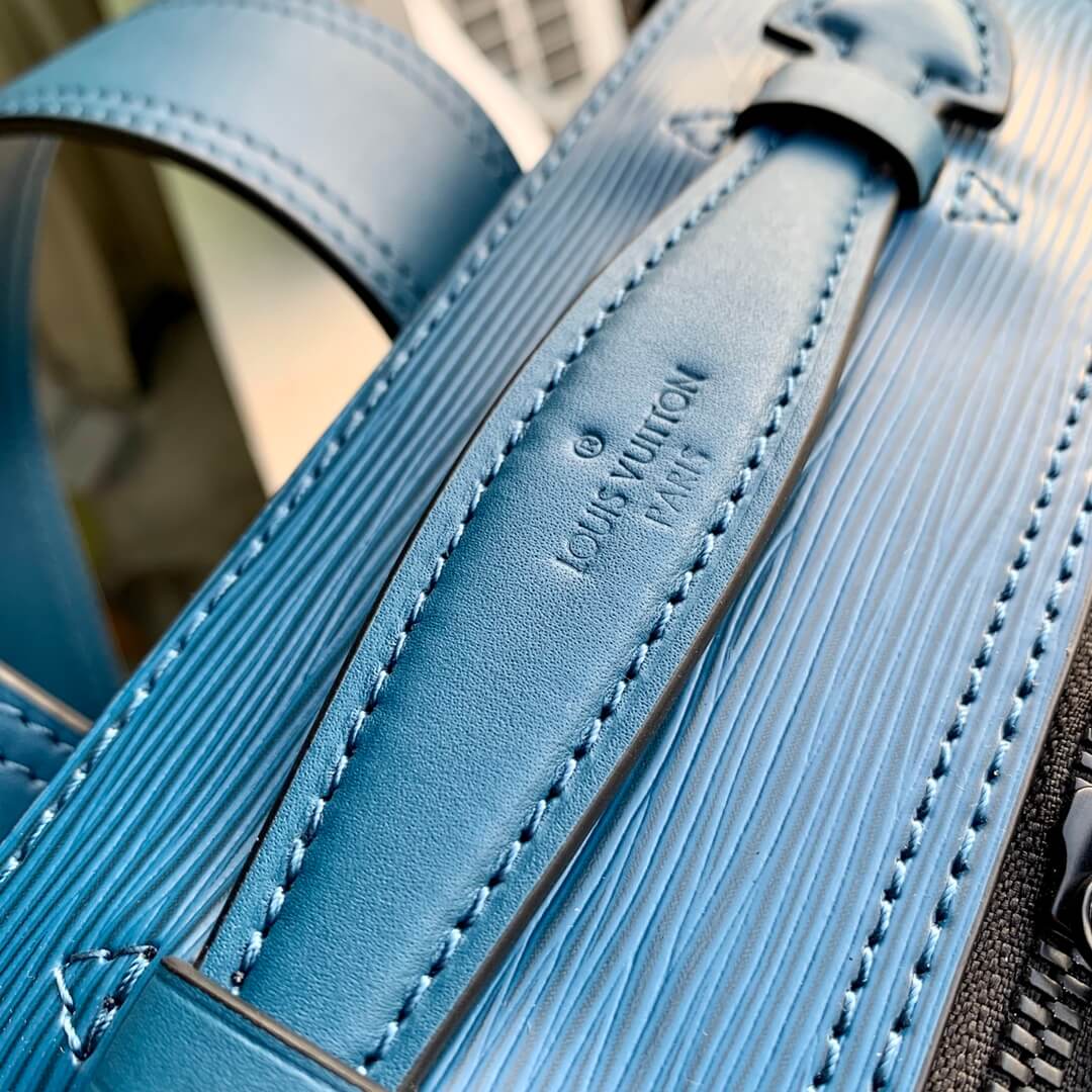 m44752 soft trunk pm 26cm monogram blue water ripple cowhide real leather