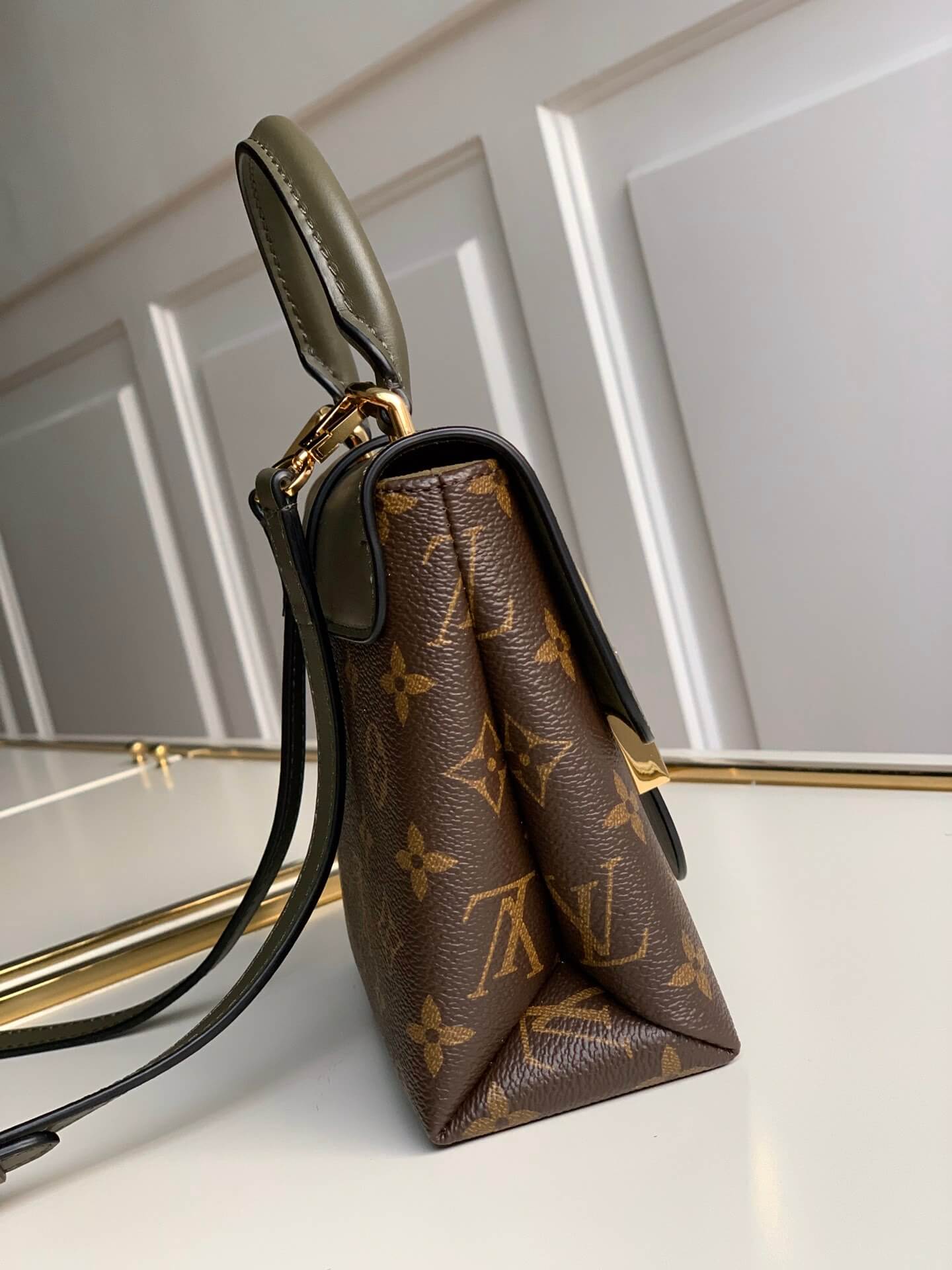 m44797 locky bb handbag shoulder bag cross body bags green calfskin monogram