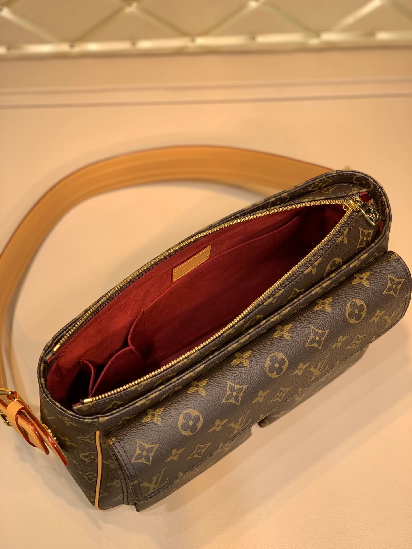 m45468 handbag subaxillary bag 32cm red