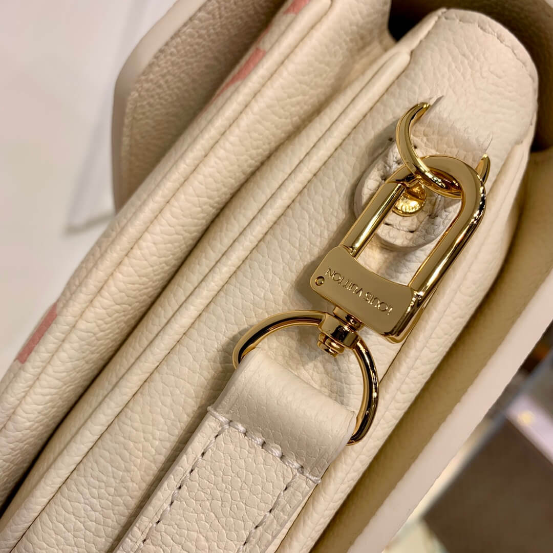 m45773 pochette metis shoulder cross body bags white pink print 25cm