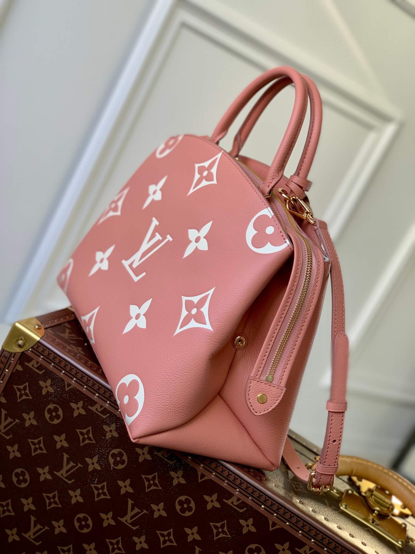m45811 grand palais monogram 34cm rose pink shoulder bag cross body bags handbag