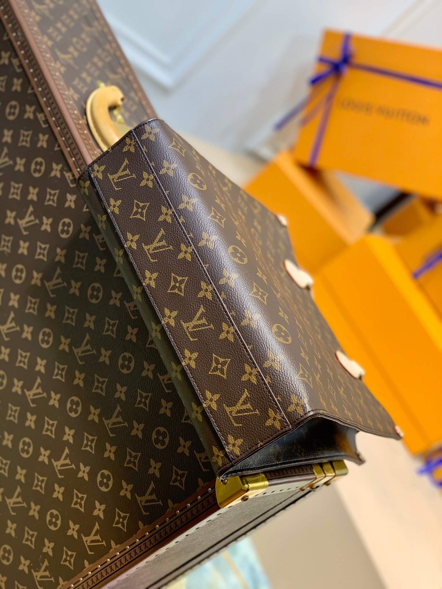 m45848 sac plat pm monogram 30cm cross body bags handbag shoulder bag inside red