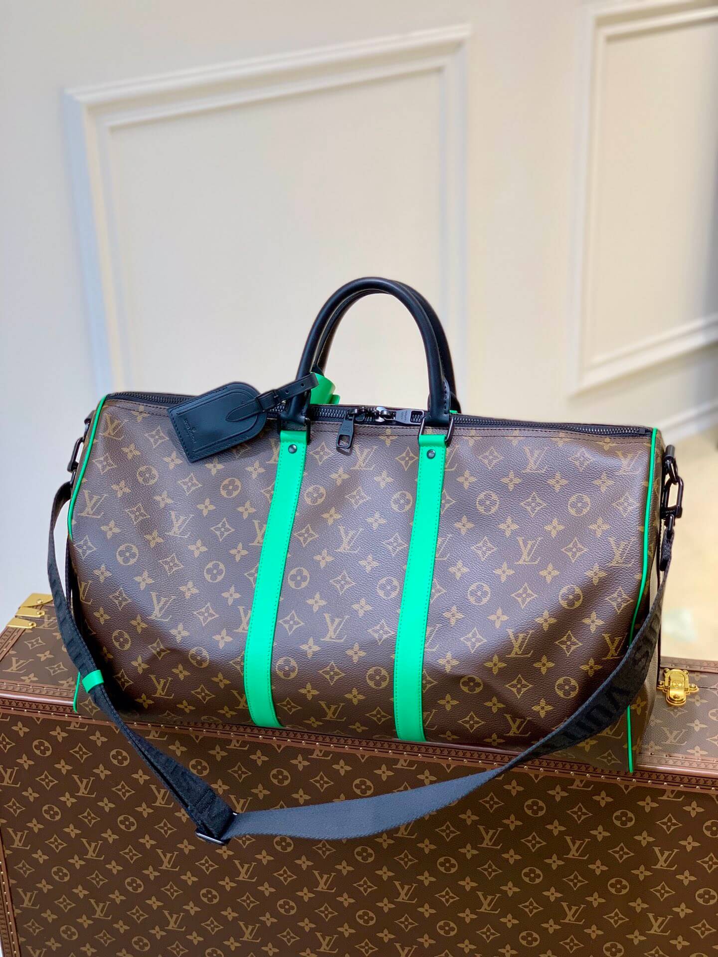 m46259 keepall bandouliere 50 brown mens bag travel bag handbag cross body bags