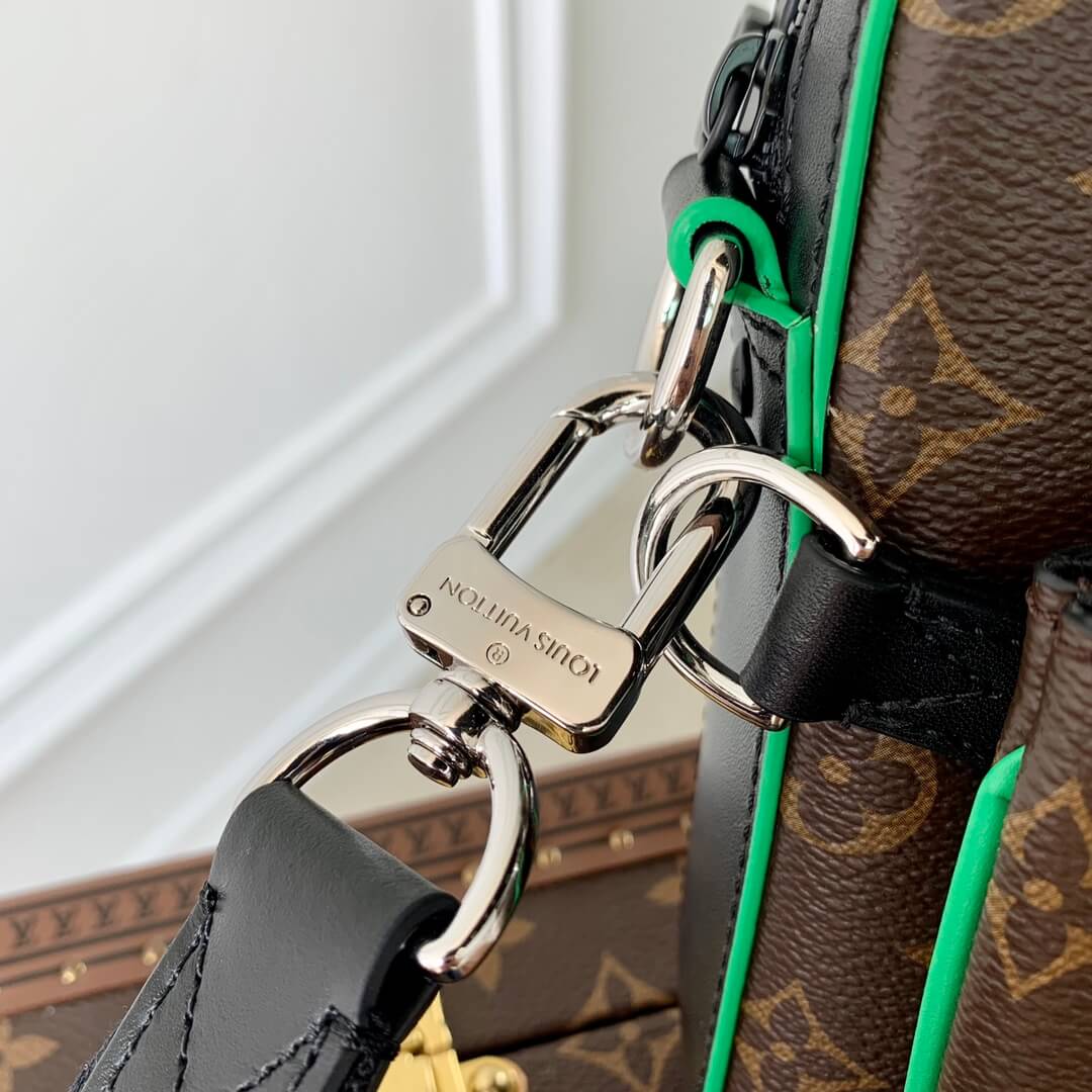 m46266 trio sac plat monogram macassar 25cm green shoulder bag cross body bags