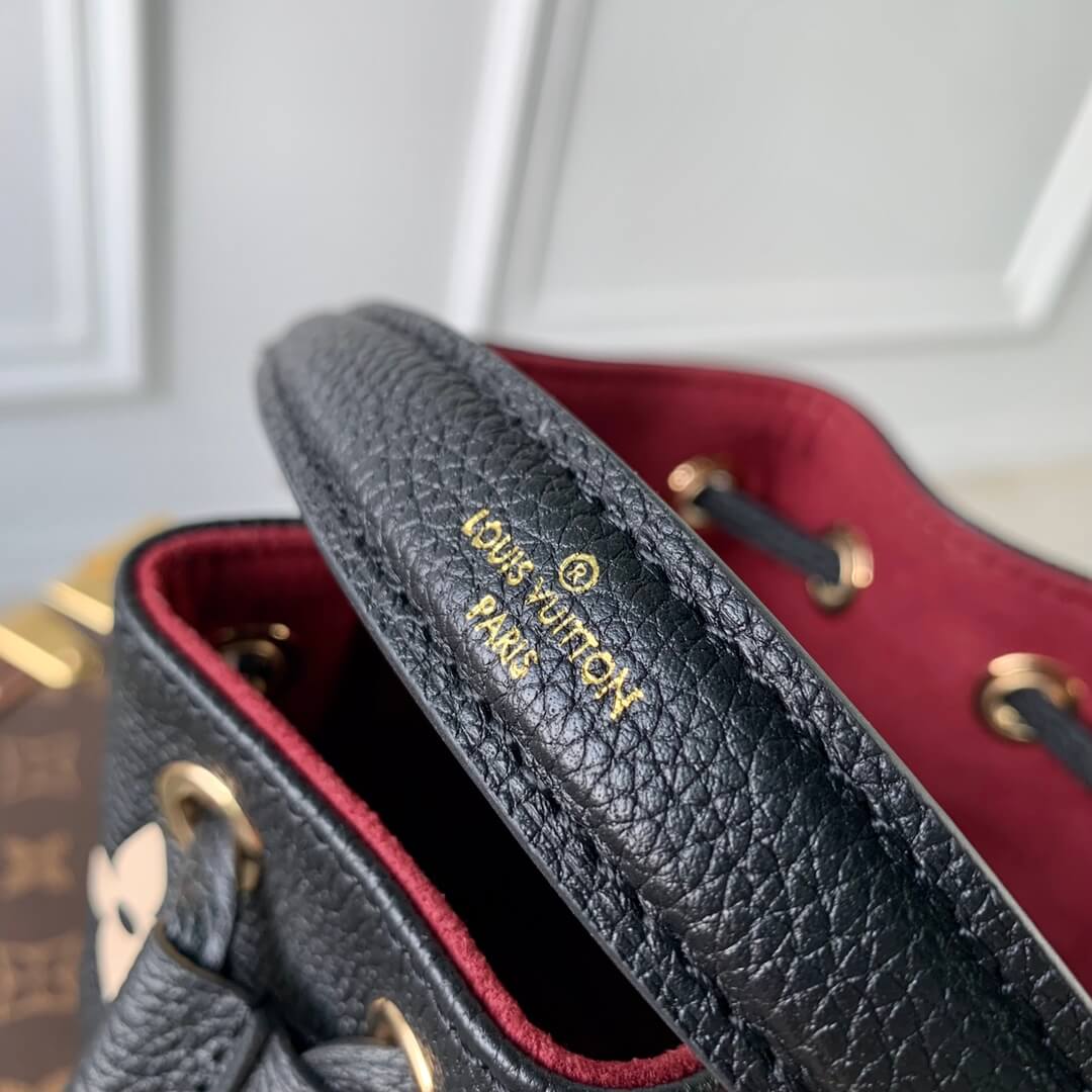 m46291 nano noe monogram 16cm black shoulder bag bucket bag cross body bags handbag