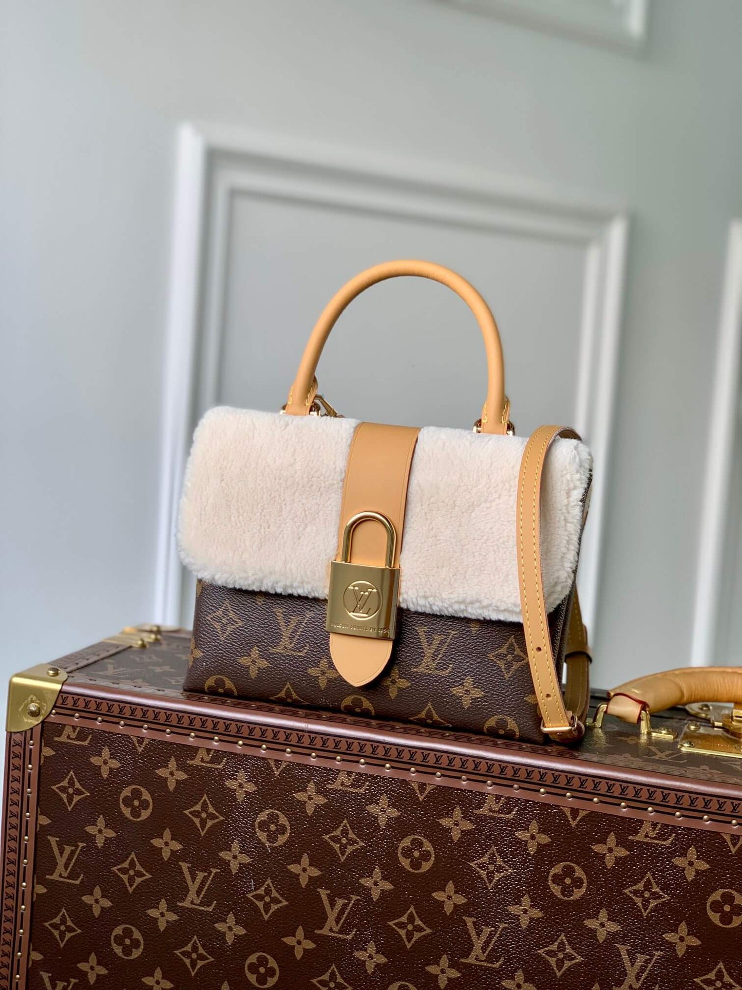 m46318 locky bb cashmere monogram 21cm brown