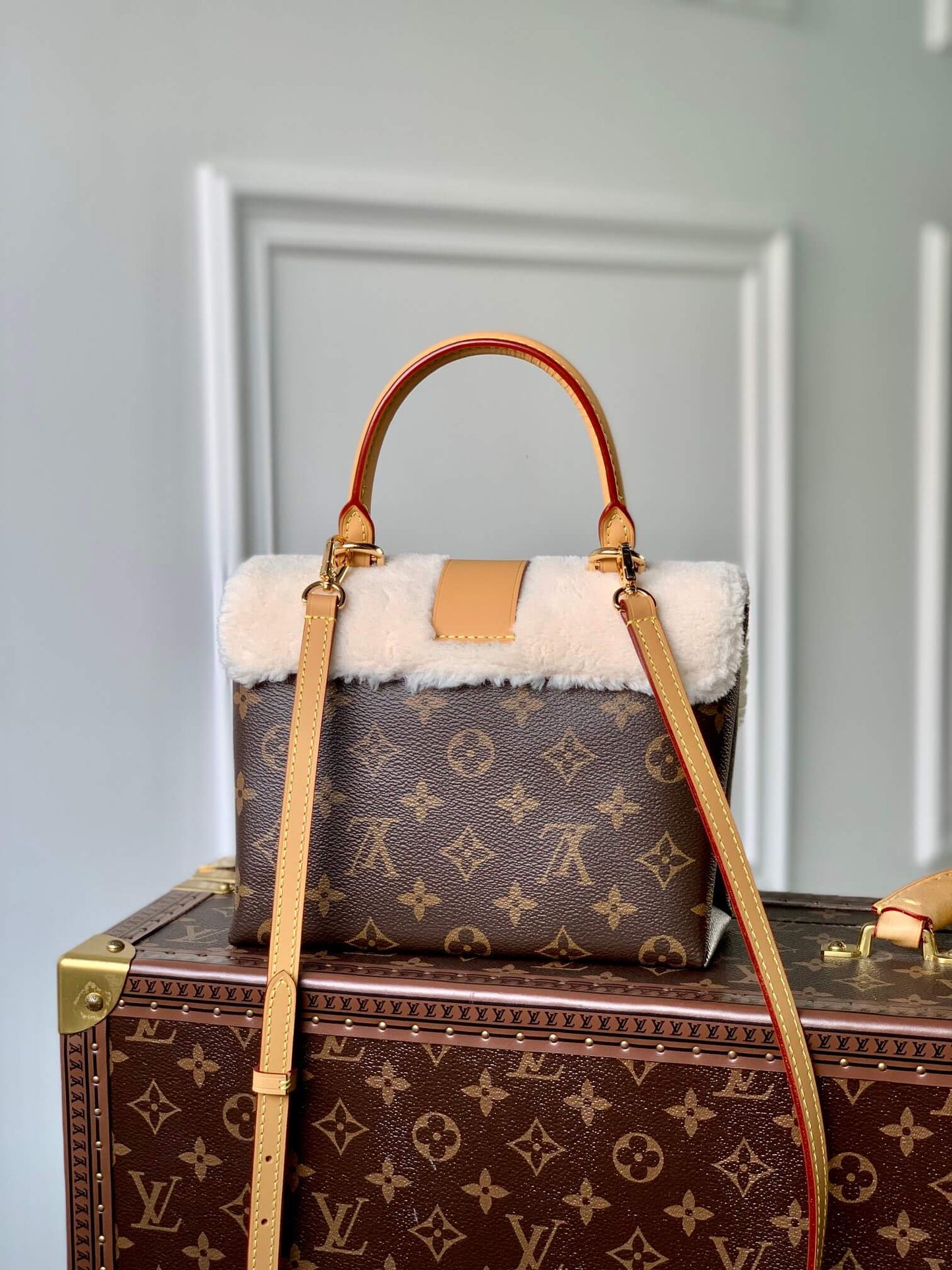 m46318 locky bb cashmere monogram 21cm brown