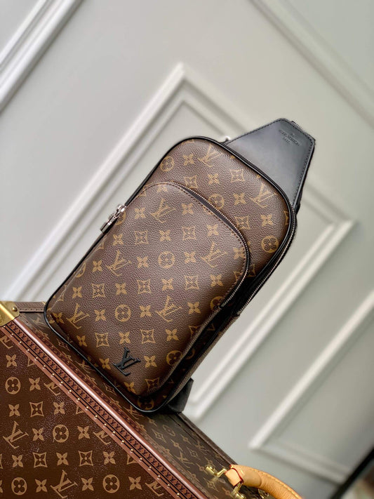 m46327 avenue monogram 20cm brown chest bag mens bag man bag bum bag