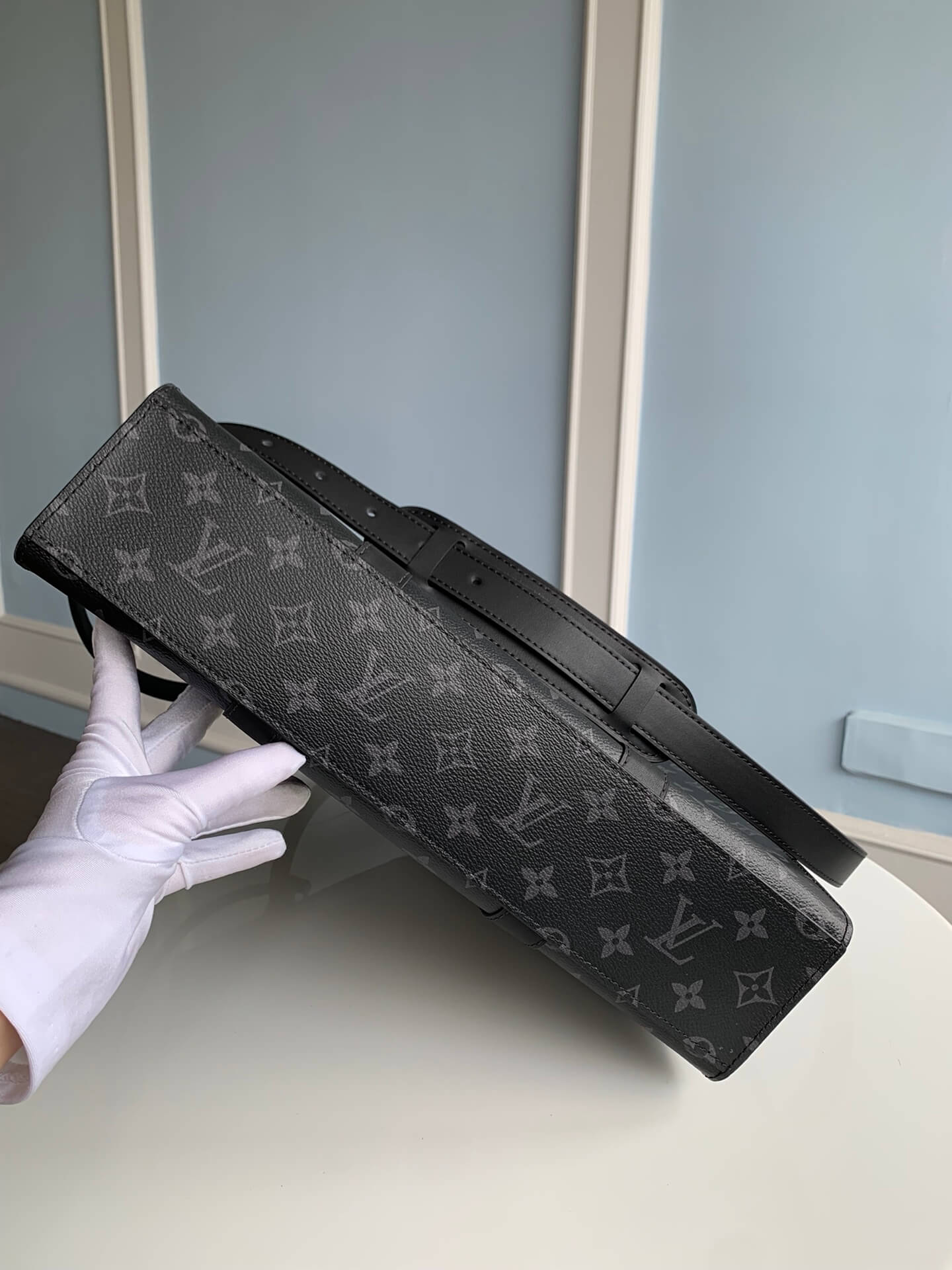 m46452 sac plat mm handbag monogram chess 36 5cm black