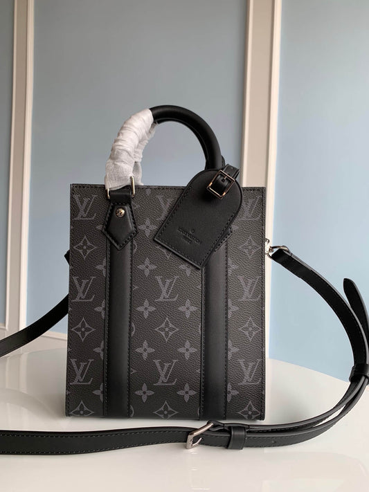 m46453 sac plat monogram chess 19cm black handbag the mini mens bag series