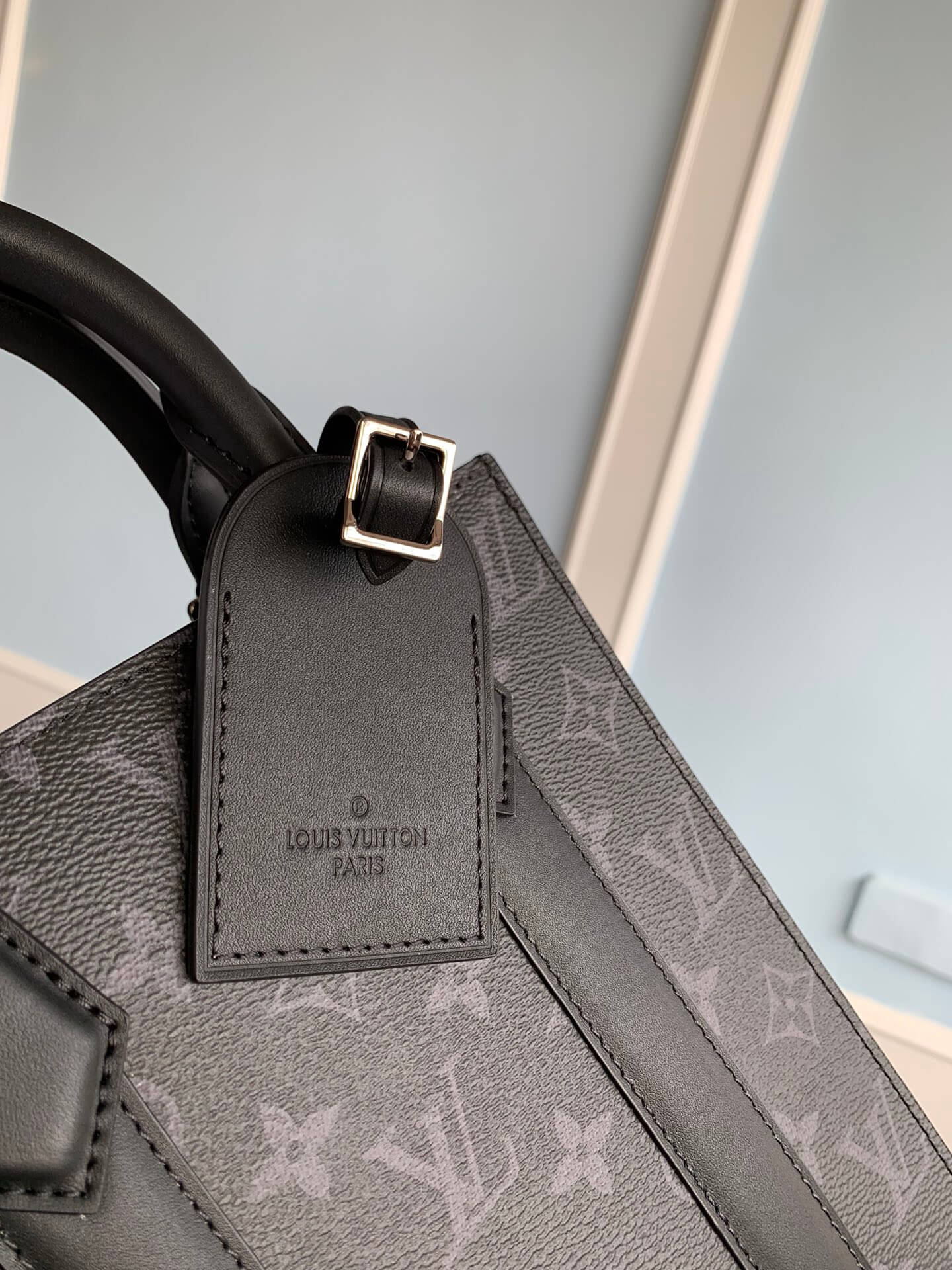 m46453 sac plat monogram chess 19cm black handbag the mini mens bag series