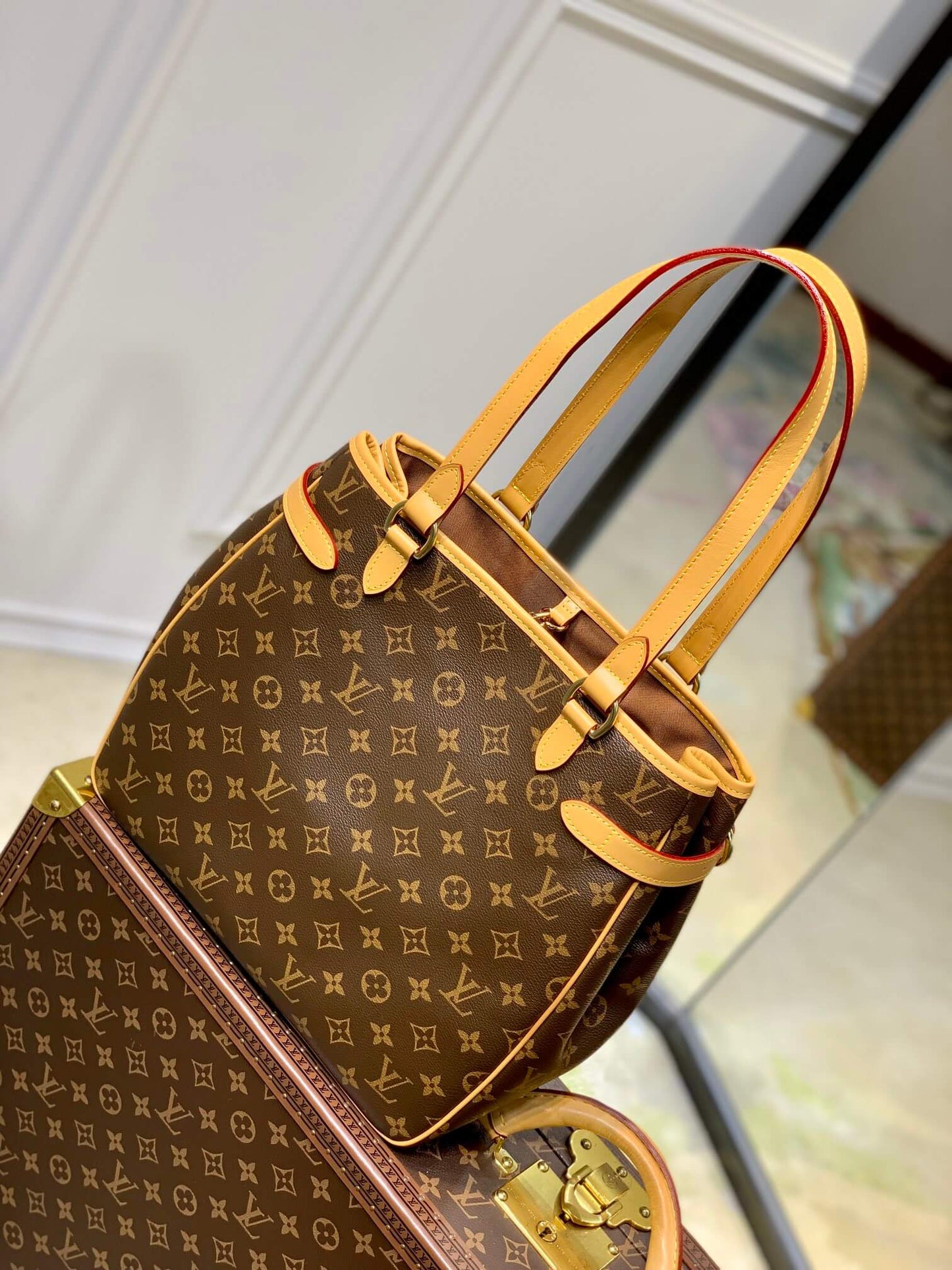 m51153 totes mm monogram 34cm yellow neverfull subaxillary bag clutch bags a4 shopping bag