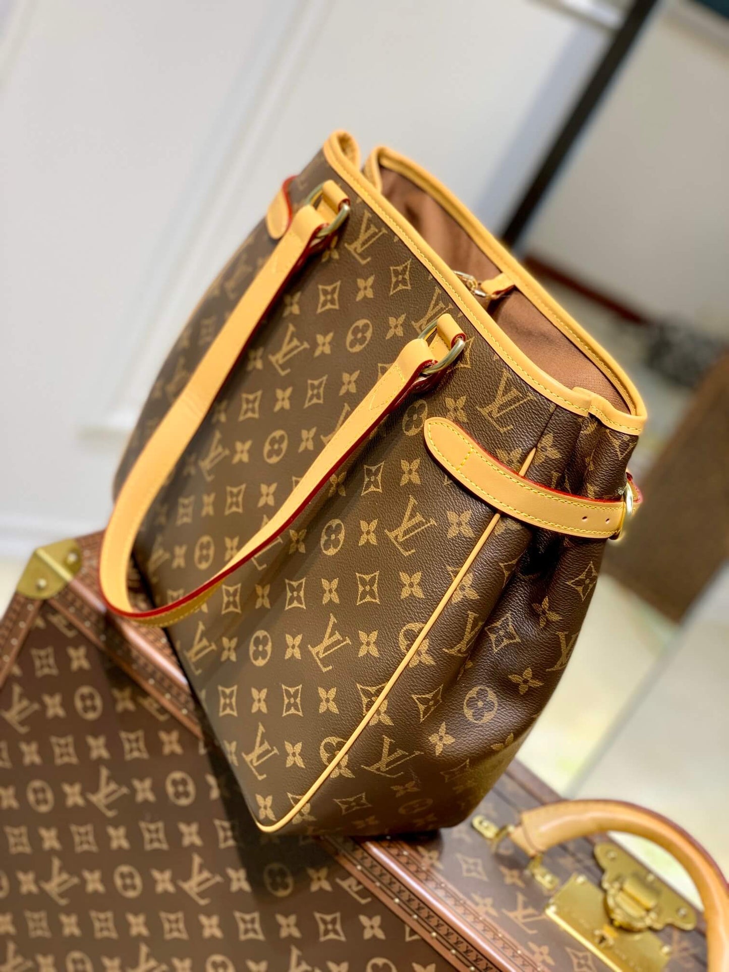 m51153 totes mm monogram 34cm yellow neverfull subaxillary bag clutch bags a4 shopping bag