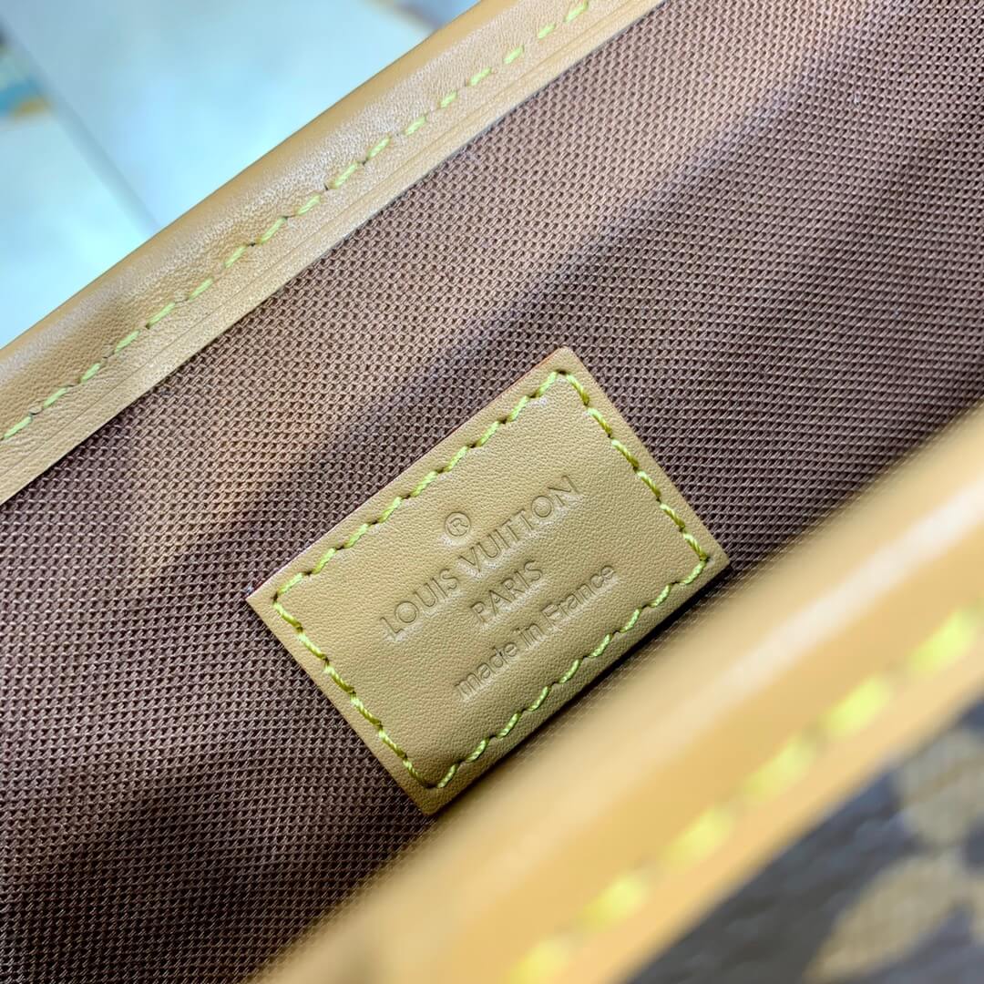 m51156 neverfull pm monogram 25cm yellow neverfull subaxillary bag handbag