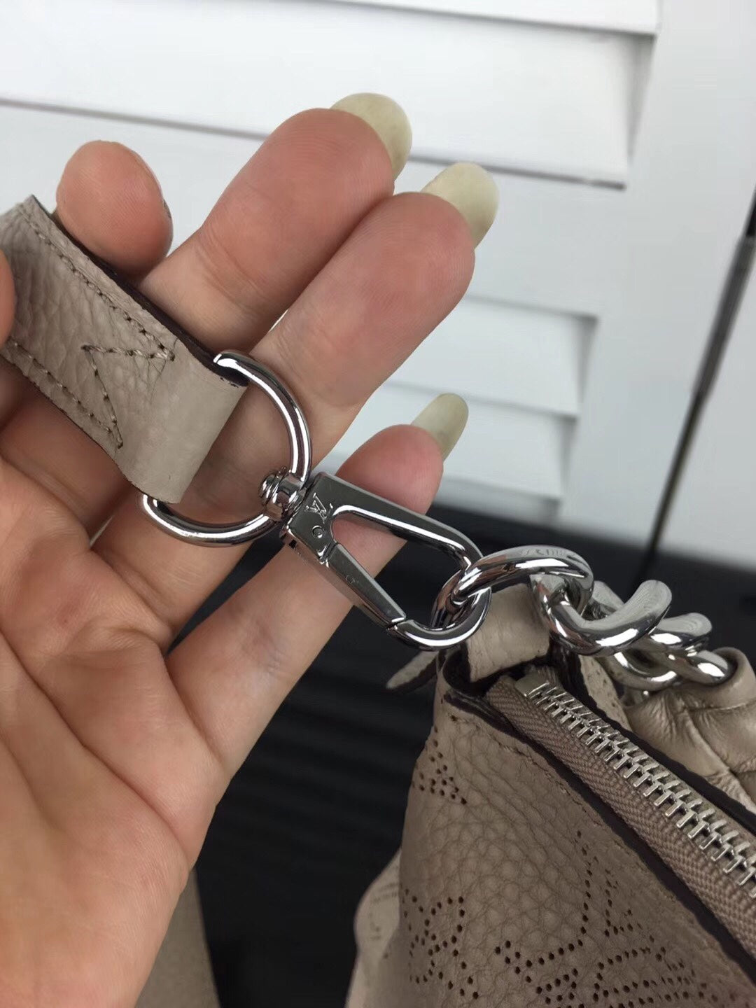 m51223 babylone bb 20cm grey handbag subaxillary bag shoulder bag cross body bags