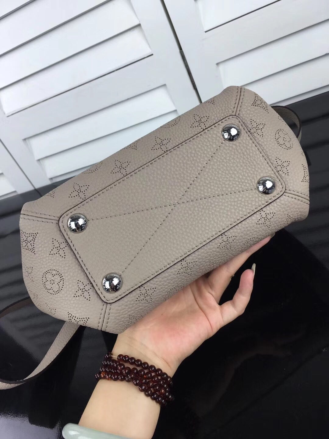 m51223 babylone bb 20cm grey handbag subaxillary bag shoulder bag cross body bags