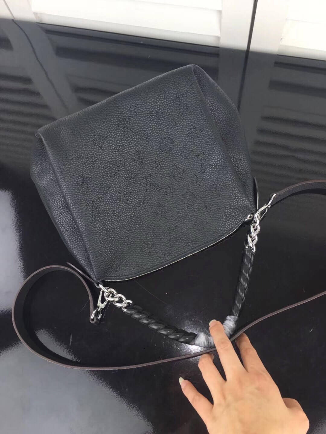 m51223 babylone bb 20cm lambskin black m51224 handbag subaxillary bag shoulder bag cross body bags