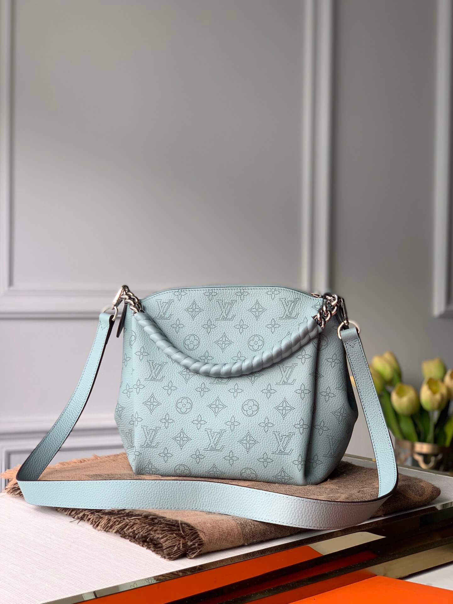 m51223 babylone bb 20cm lambskin green m51224 handbag subaxillary bag shoulder bag cross body bags
