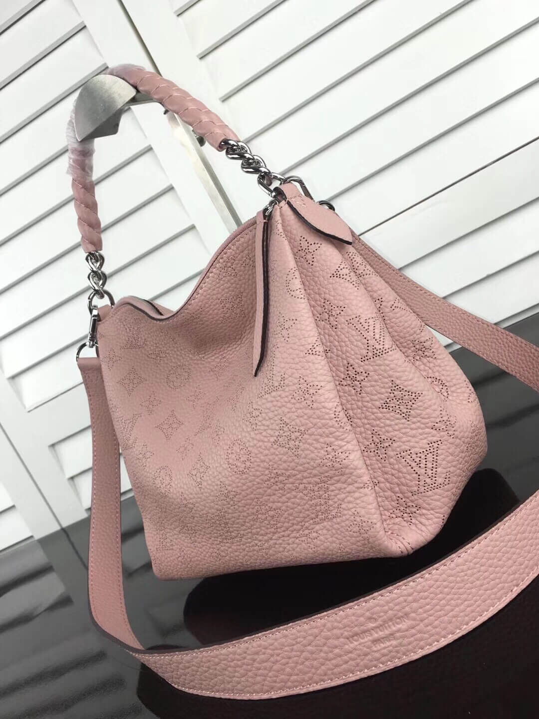 m51223 babylone bb 20cm lambskin pink m51224 handbag subaxillary bag shoulder bag cross body bags