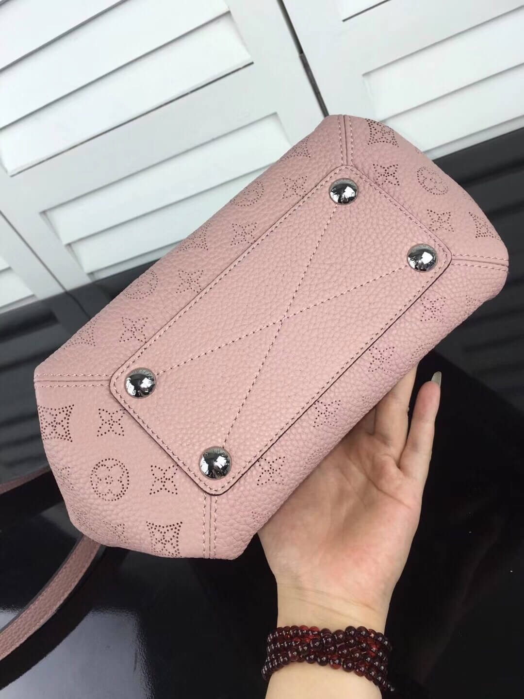 m51223 babylone bb 20cm lambskin pink m51224 handbag subaxillary bag shoulder bag cross body bags