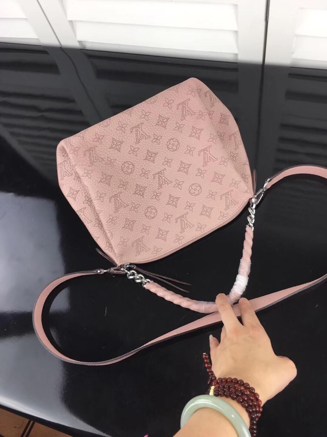 m51223 babylone bb 20cm lambskin pink m51224 handbag subaxillary bag shoulder bag cross body bags