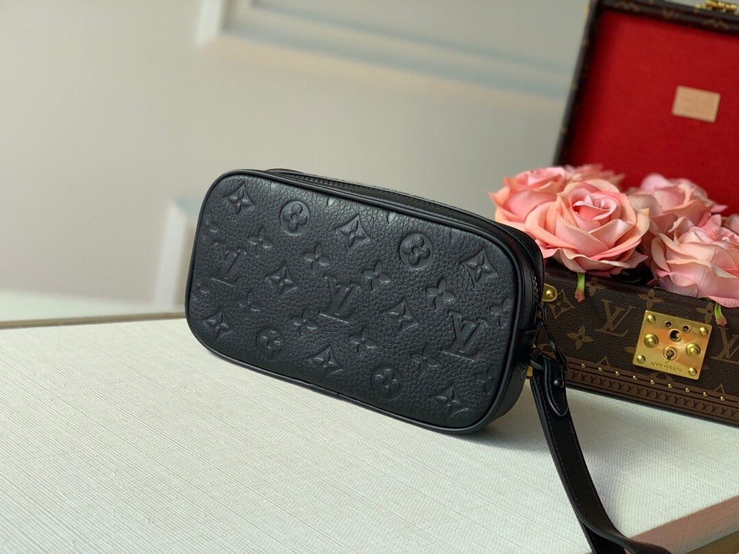m55703 pochette voyage monogram taurillon wallet 23cm black mens bag man bag
