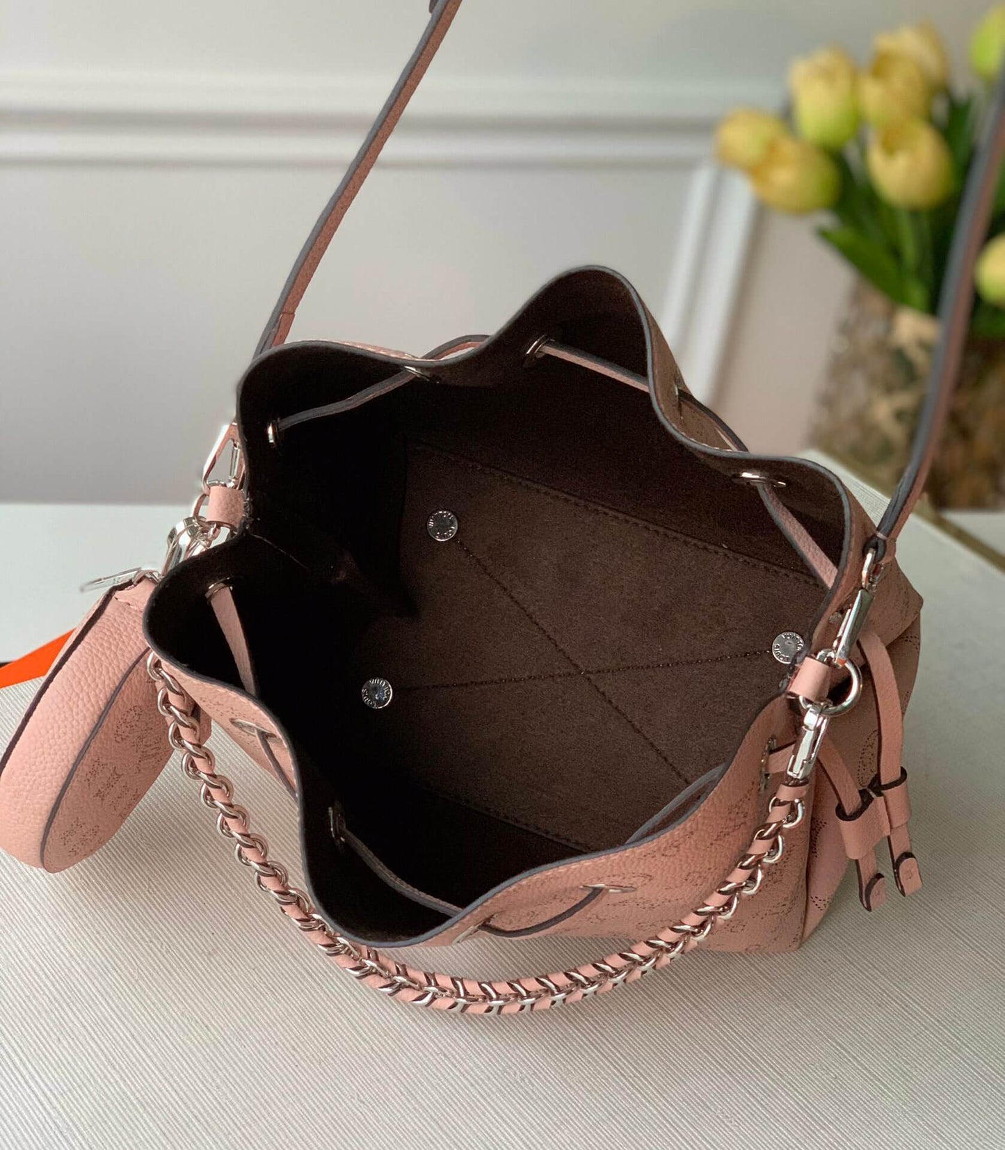 m57068 bella bucket bag monogram 19cm pink handbag shoulder bag cross body bags beaubourg hobo