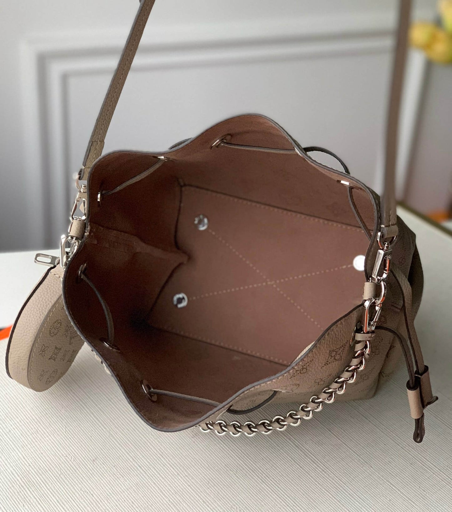 m57201 bella bucket bag monogram 19cm grey m57201 babylone bb handbag shoulder bag cross body bags beaubourg hobo