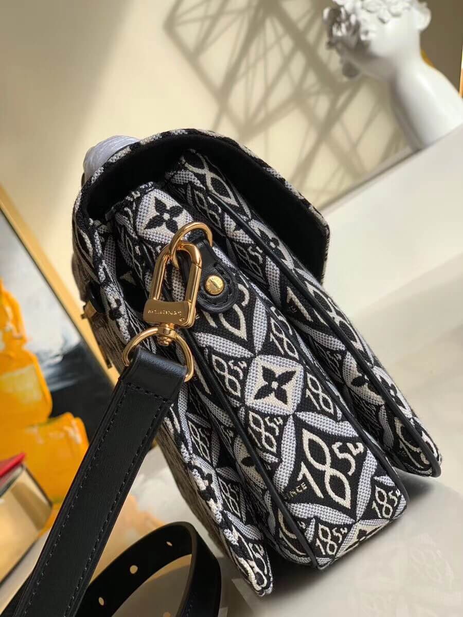 m57272 denim bag mm pochette metis matis hand shoulder messenger black and white