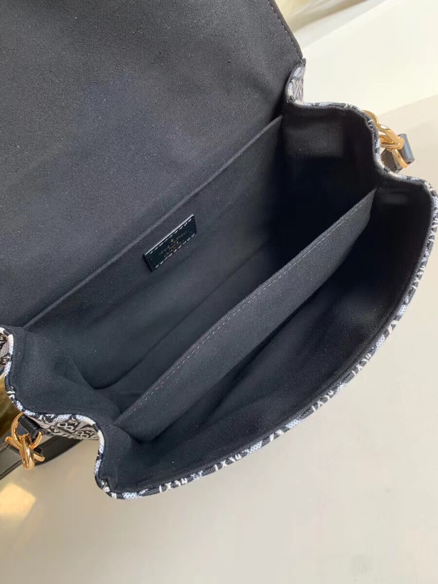 m57272 denim bag mm pochette metis matis hand shoulder messenger black and white