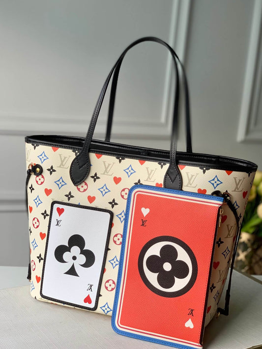 m57462 neverfull mm game on monogram white 31cm