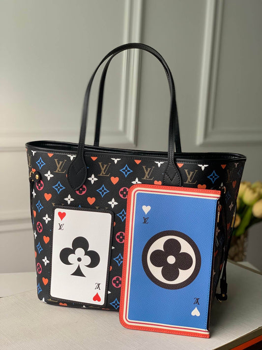 m57483 neverfull mm game on monogram black