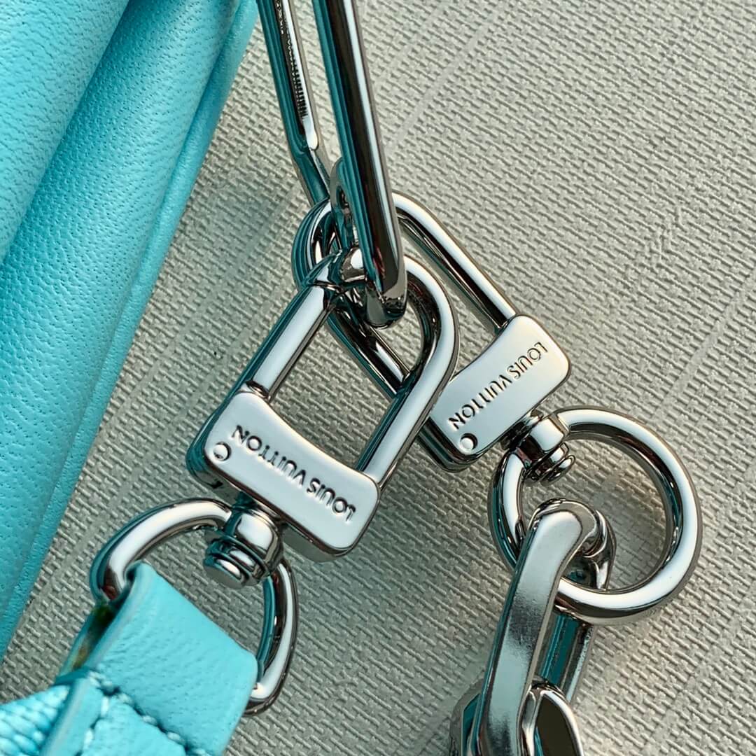 m57793 pochette coussin pm monogram 26cm light blue yellow cowhide leather