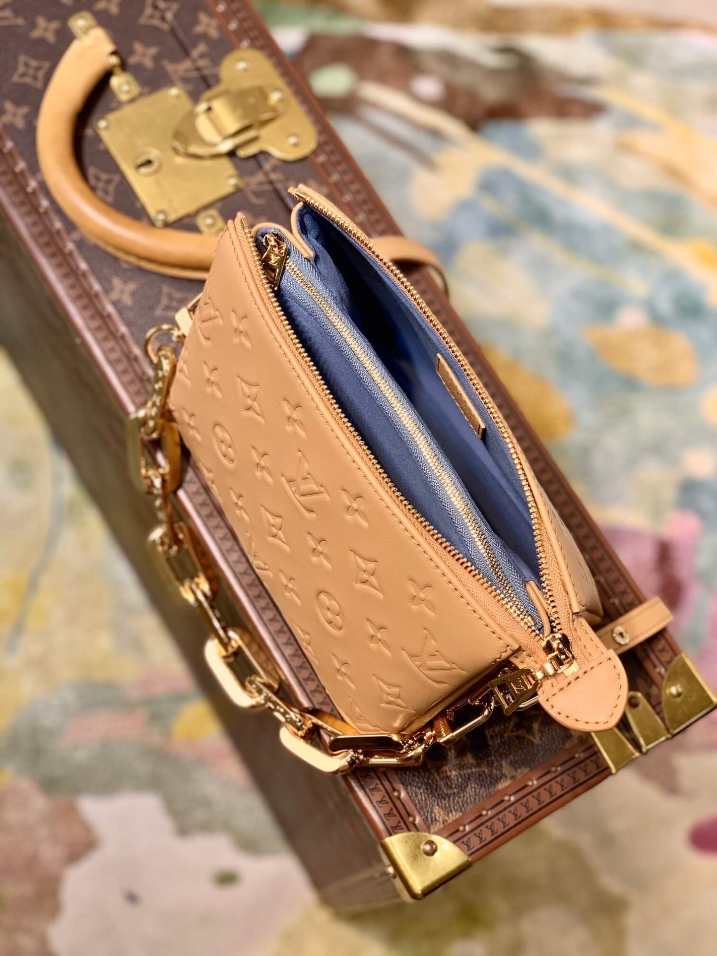 m57796 coussin bb monogram 21cm apricot