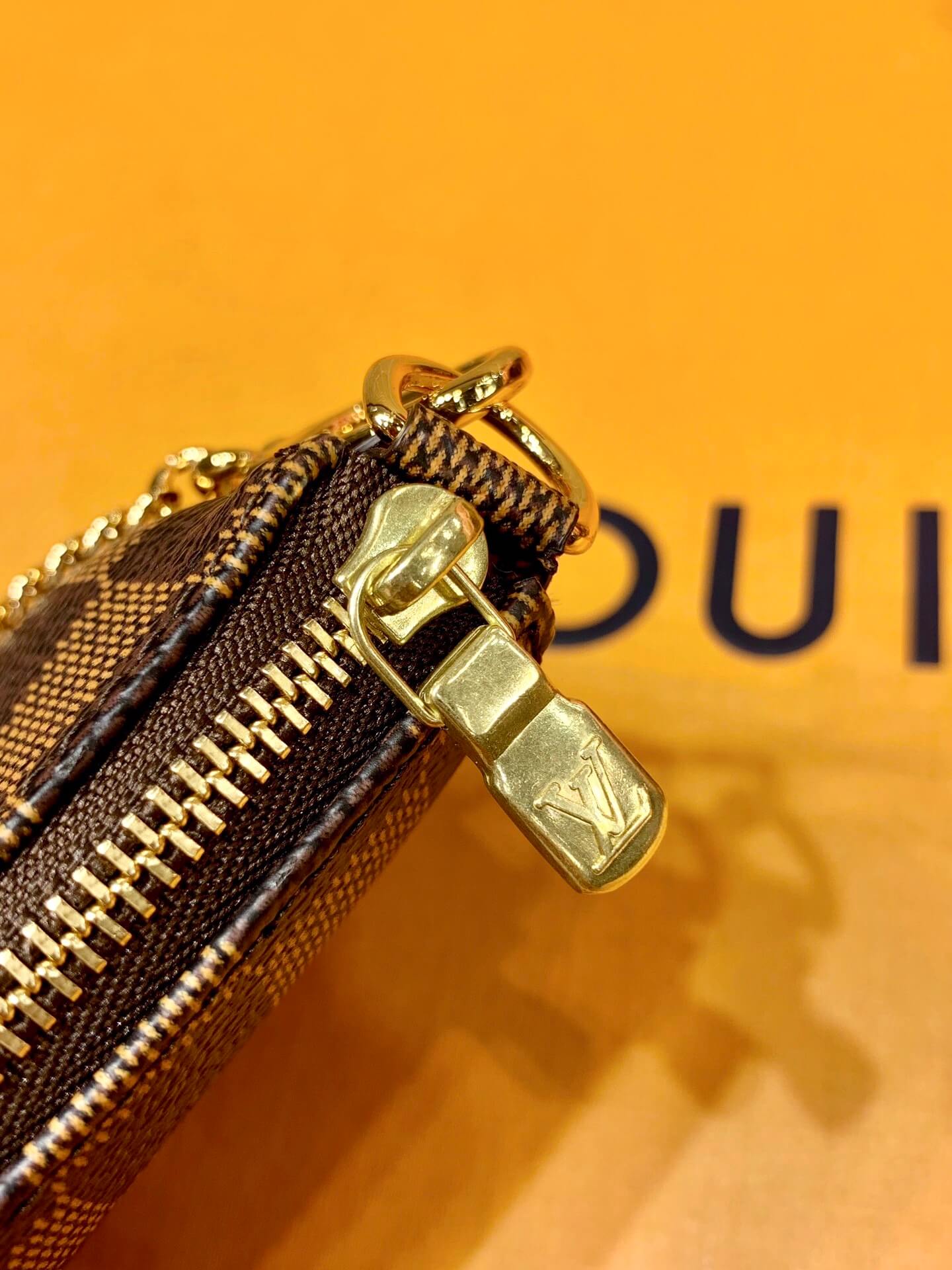 m58009 mini pochette accessories 14cm damier coffee