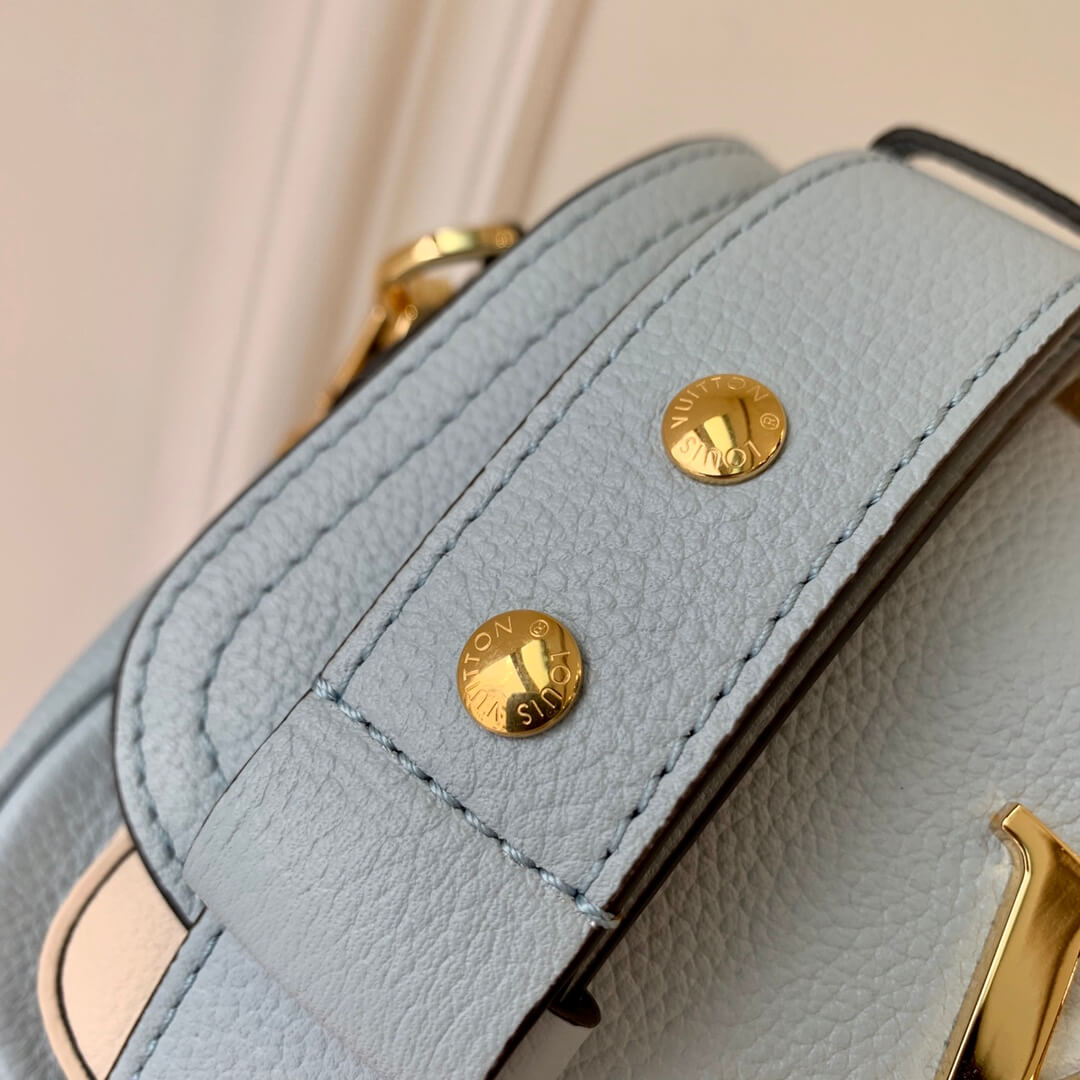 m58557 lockme tender shoulder bag cross body bags blue lambskin