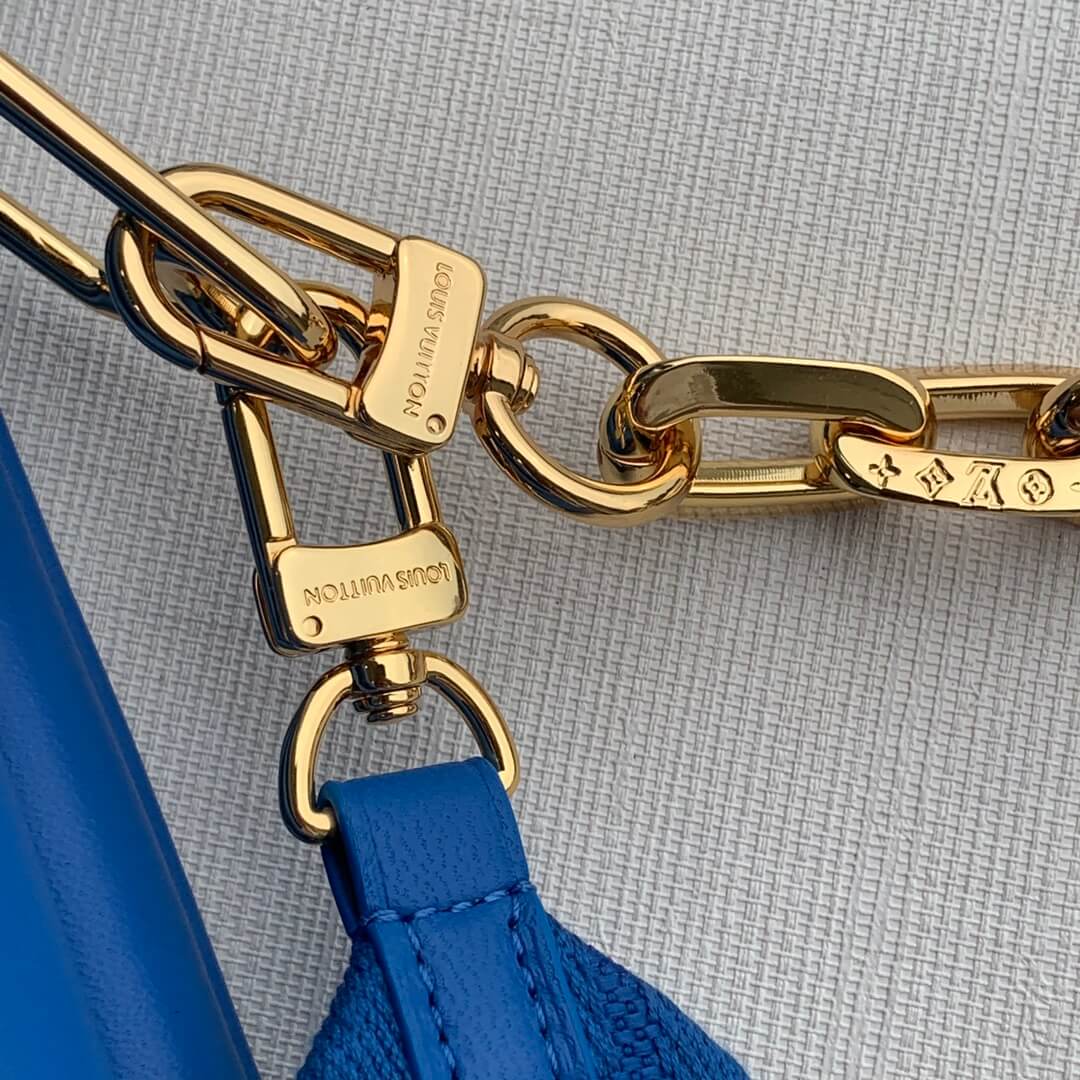 m58626 pochette coussin pm monogram 26cm blue cowhide leather