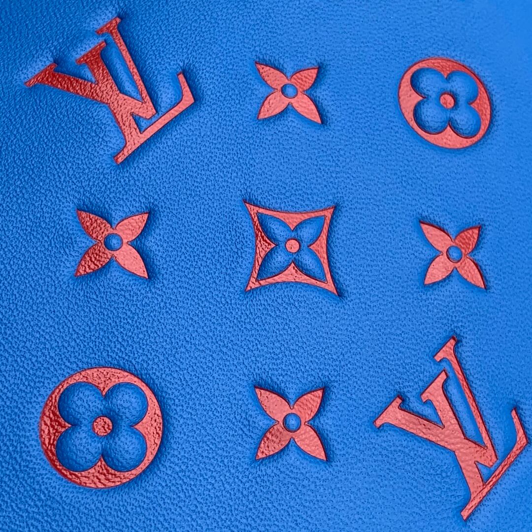 m58626 pochette coussin pm monogram 26cm blue cowhide leather