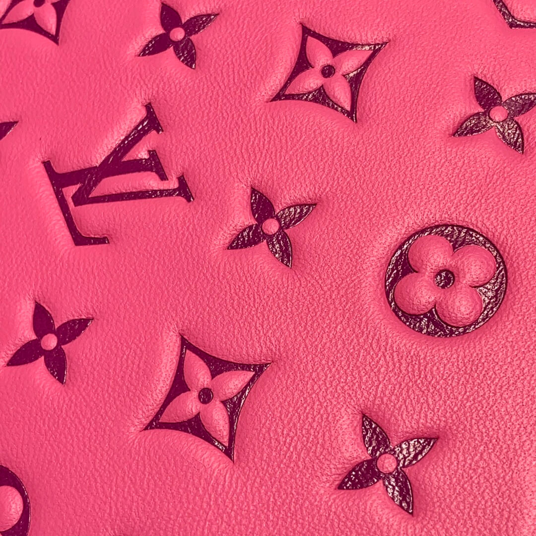 m58628 pochette coussin pm monogram 26cm rose red cowhide leather