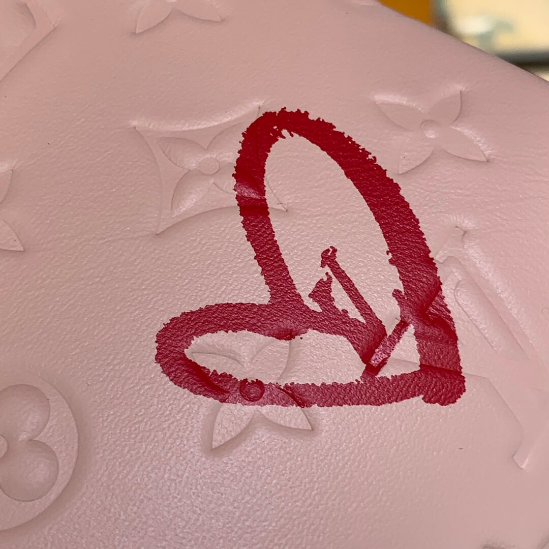 m58739 coussin pm monogram 26cm pink cowhide leather