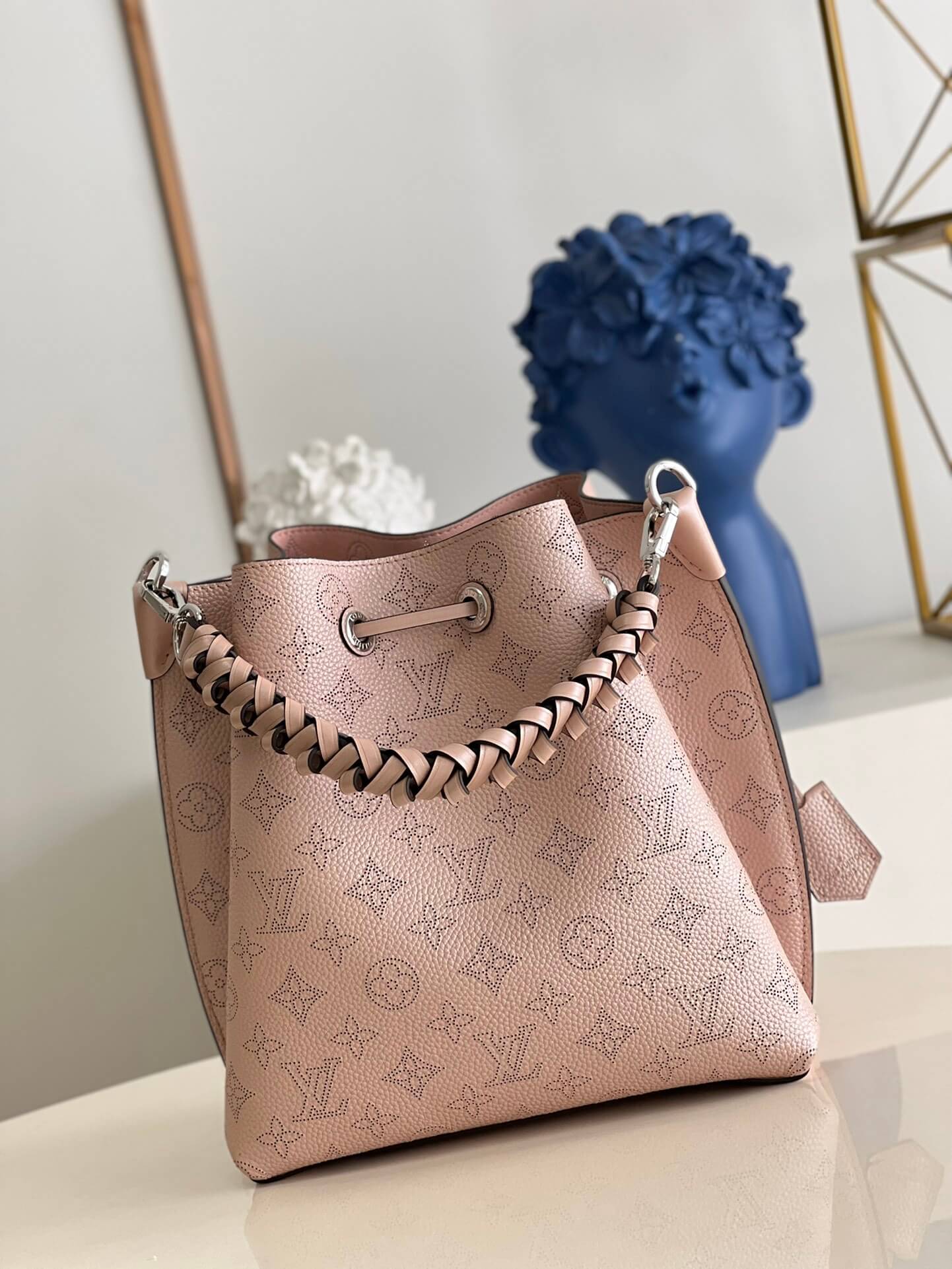 m58788 muria bucket bag monogram 25cm pearlescent pink handbag shoulder bag cross body bags